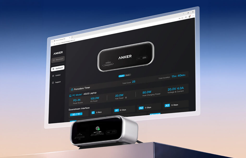 接続ステータスを監視できるHUB：Anker Nano USB-C ハブ